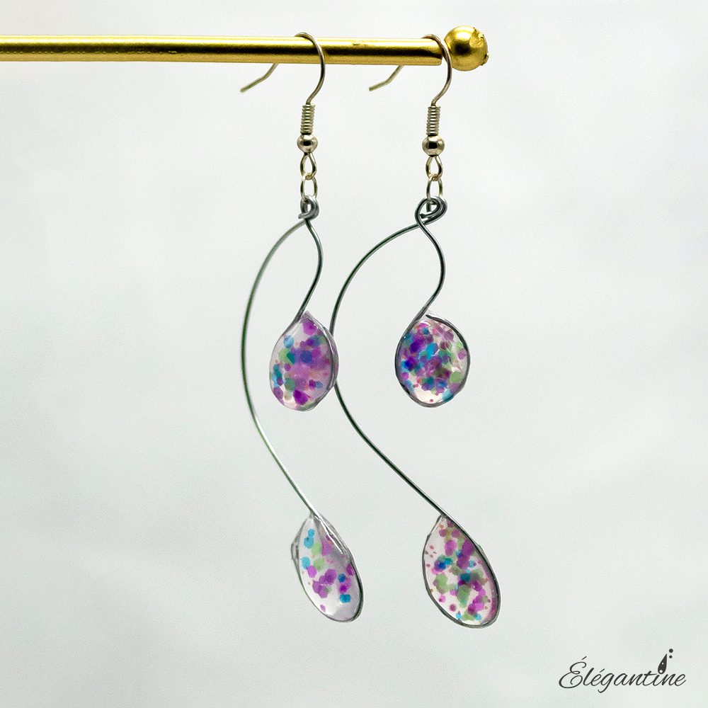 bijoux inclusions de paillettes