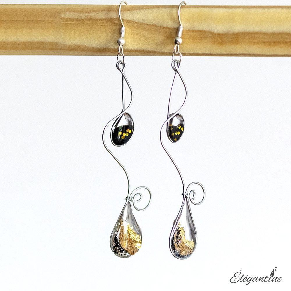 boucles d'oreilles originales avec du liège