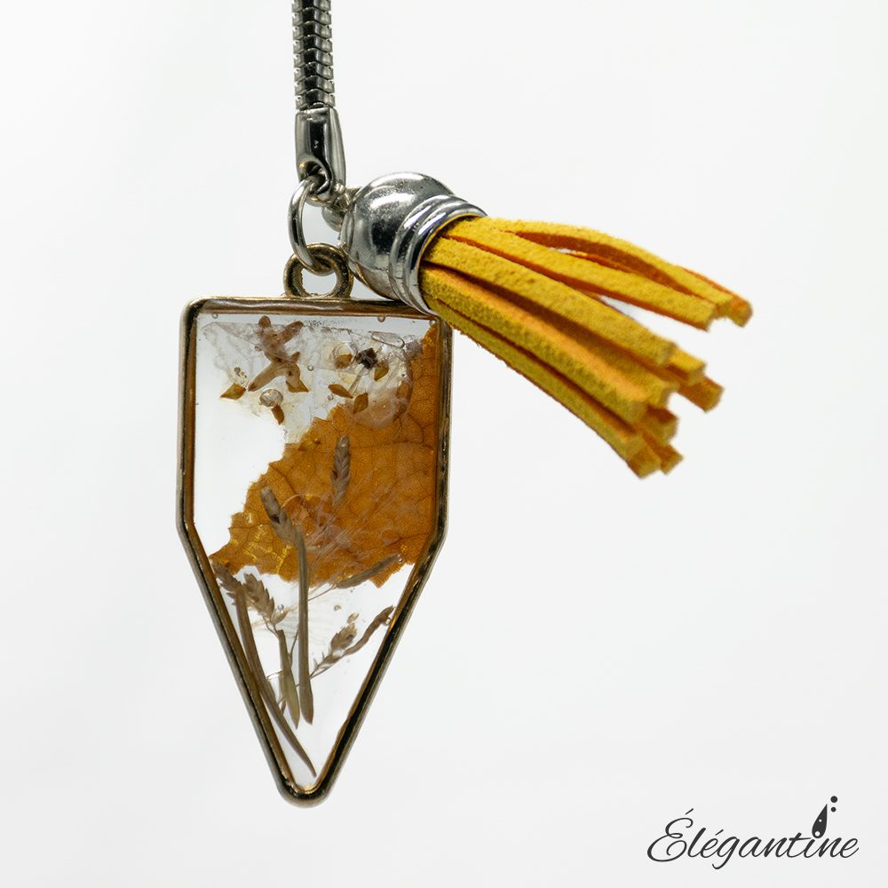 porte clé lueur dorée trapèze