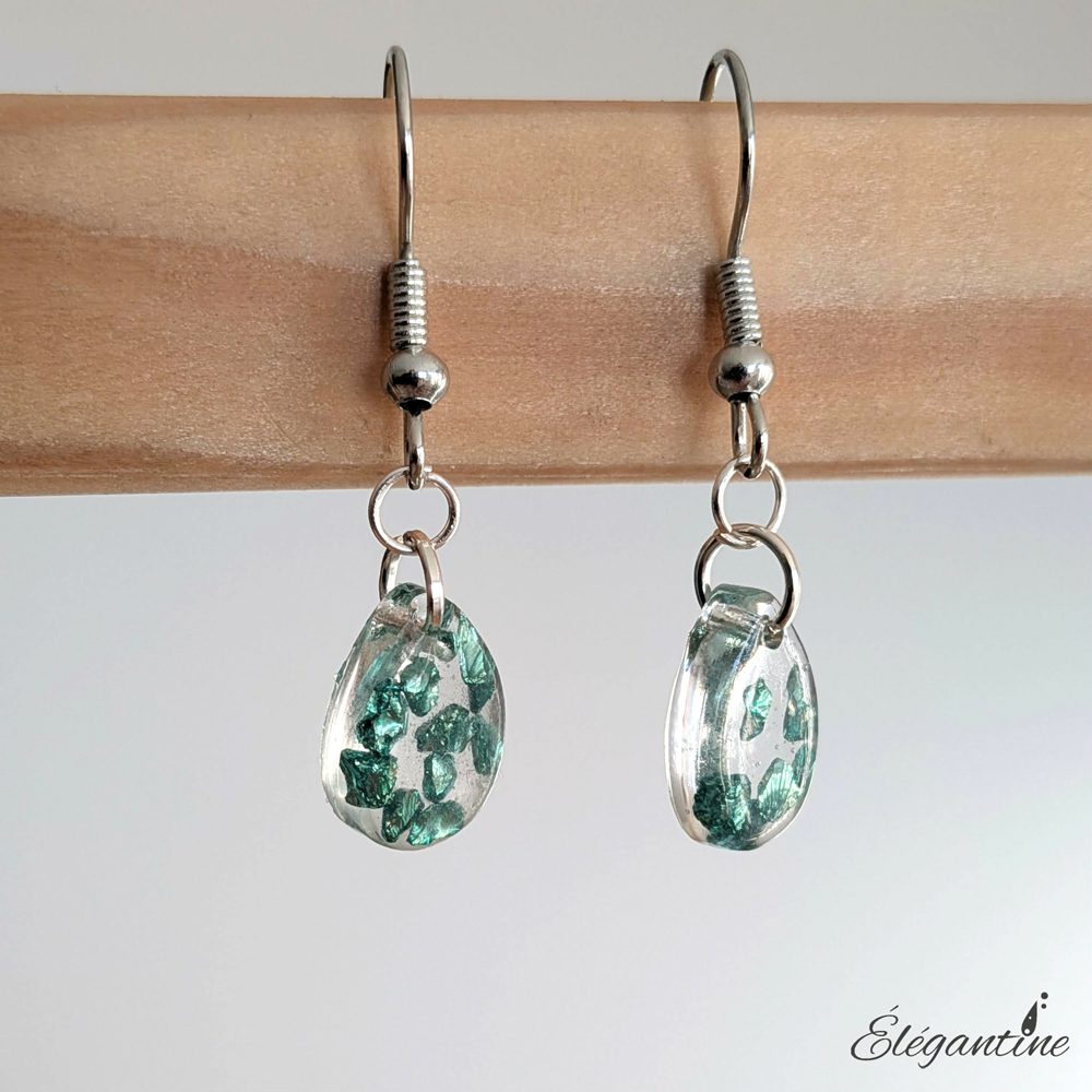 boucles d'oreilles résine elegantine