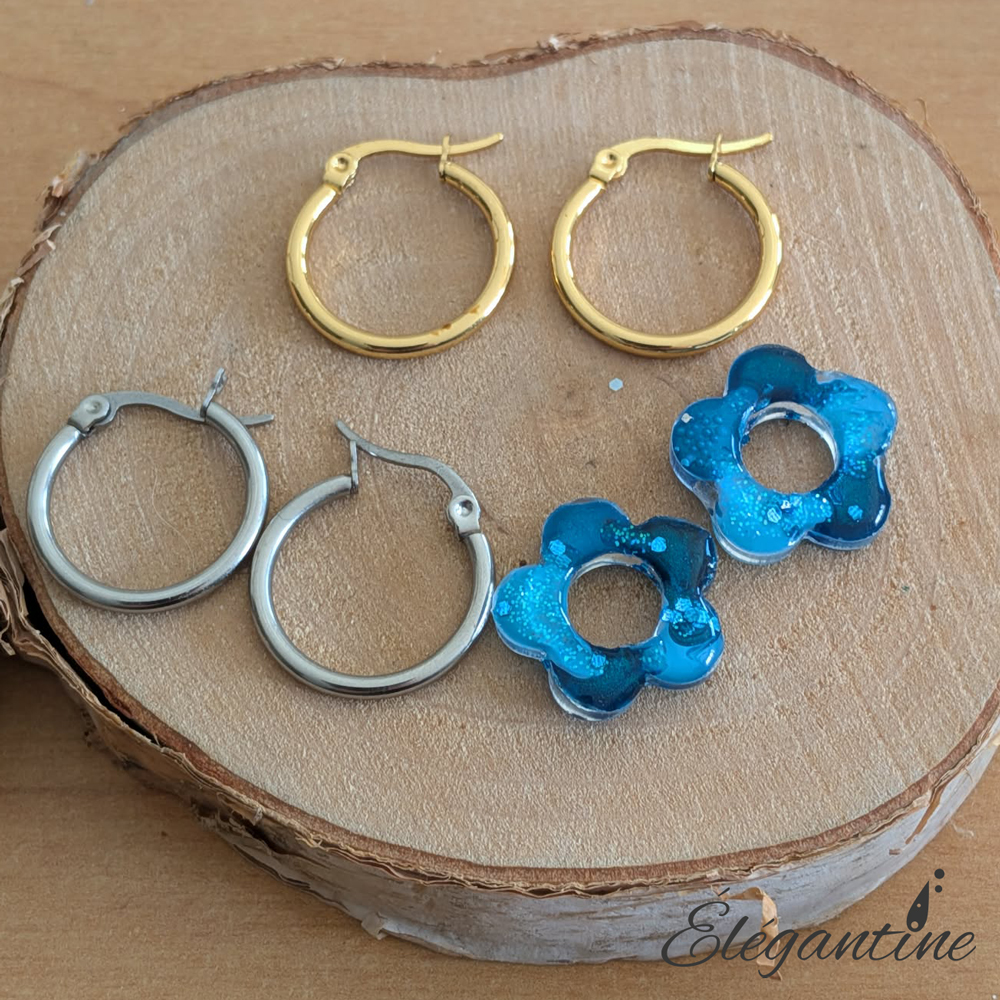 boucles d'oreilles interchangeables pampilles france