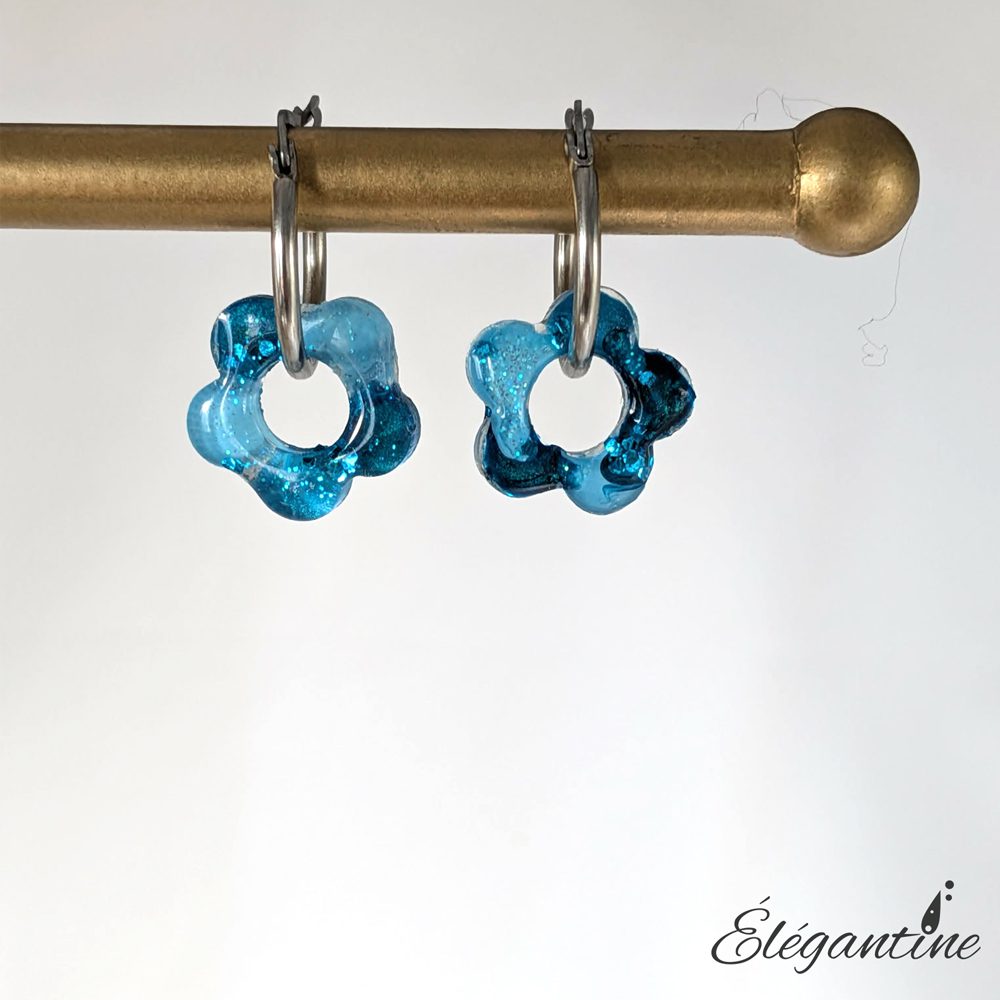 pampilles resine bleues