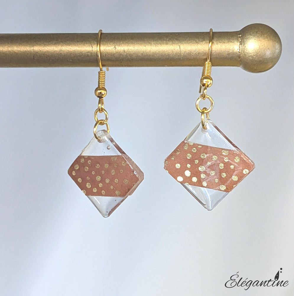 boules d'oreilles washi tape résine