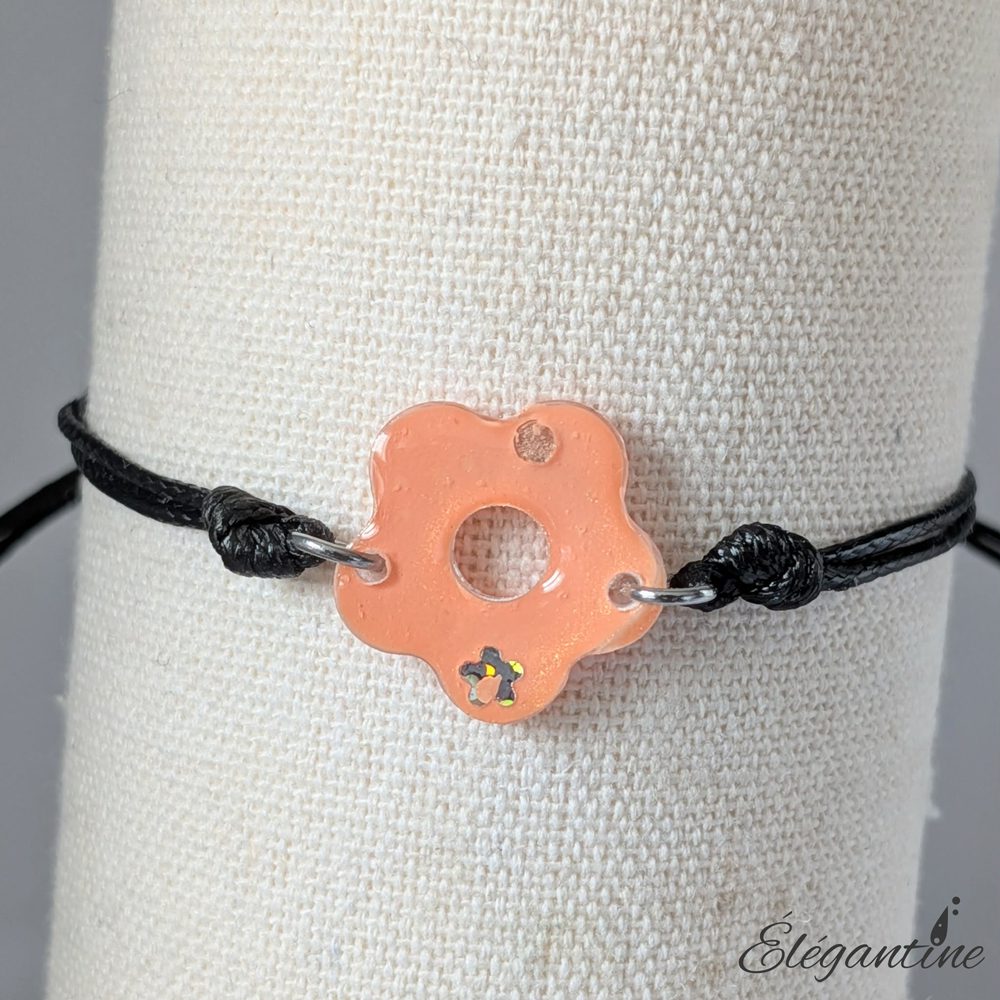 bracelet fleur résine