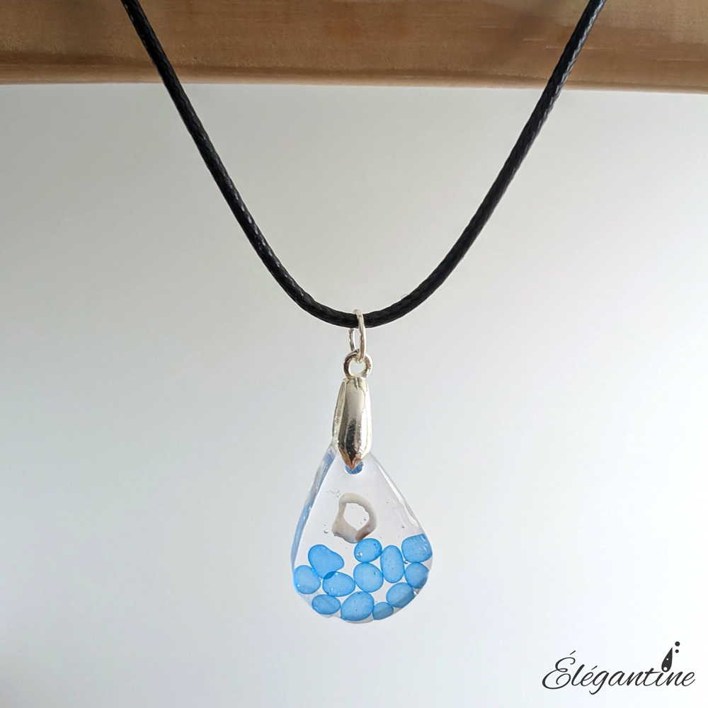 pendentif résiné élégance océan